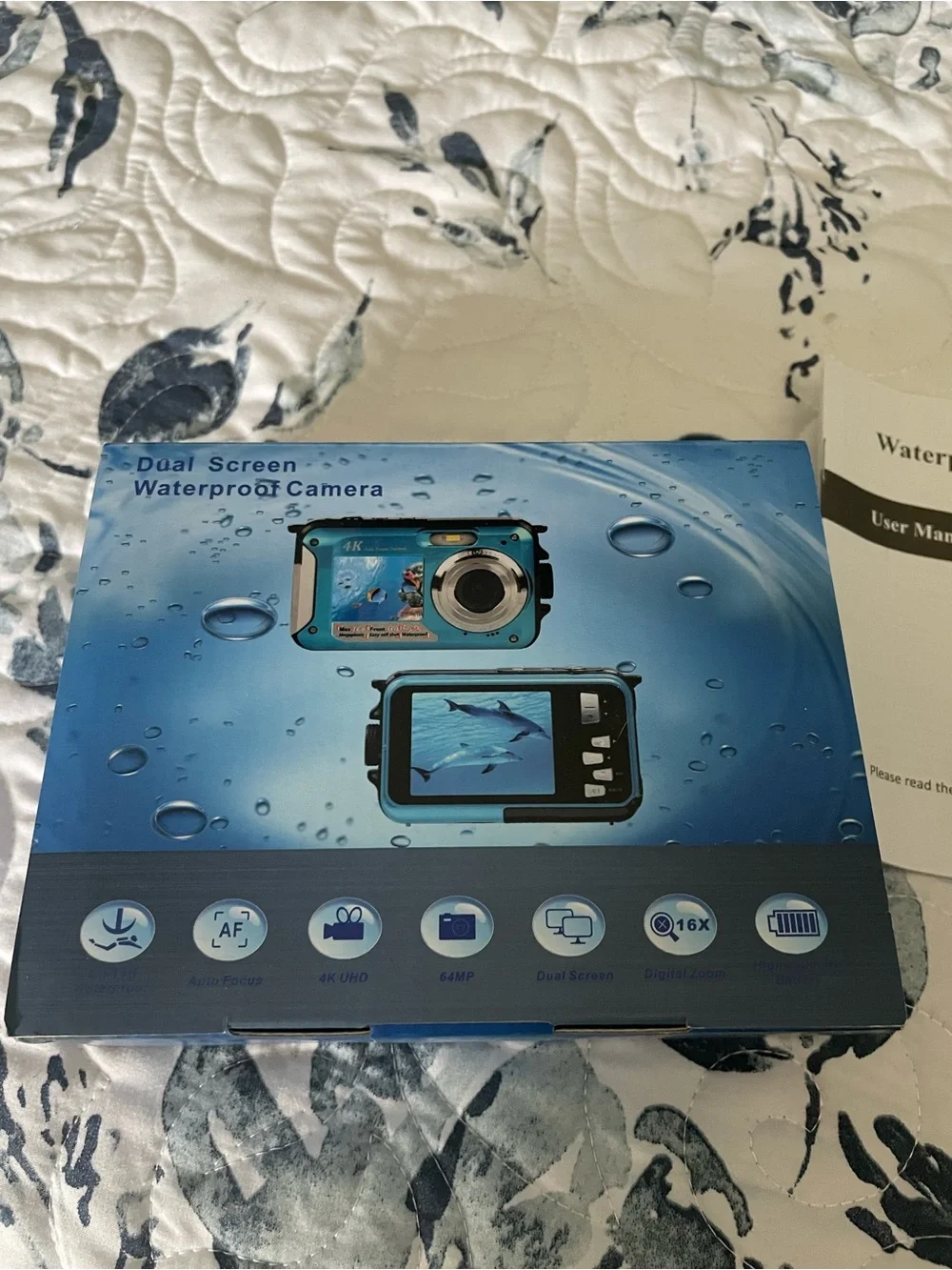 Waterproof Digital Camera in Teal and Black